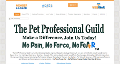 Desktop Screenshot of petprofessionalguild.com